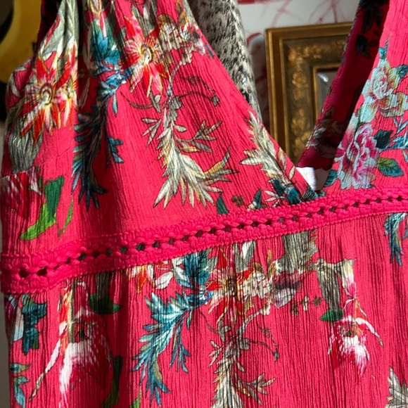 Johnny Was Pink Floral Midi Dress M - Picture 6 of 16